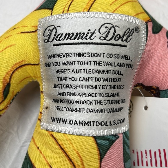 New‎ Dammit Doll Banana Pink Hair Voodoo Stress Relief Savanna Banana Baseball - Picture 2 of 6